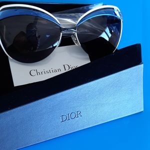 ON HOLD  BELOW COST,  Auth. Dior Blue Frame Sunglasses, NEW